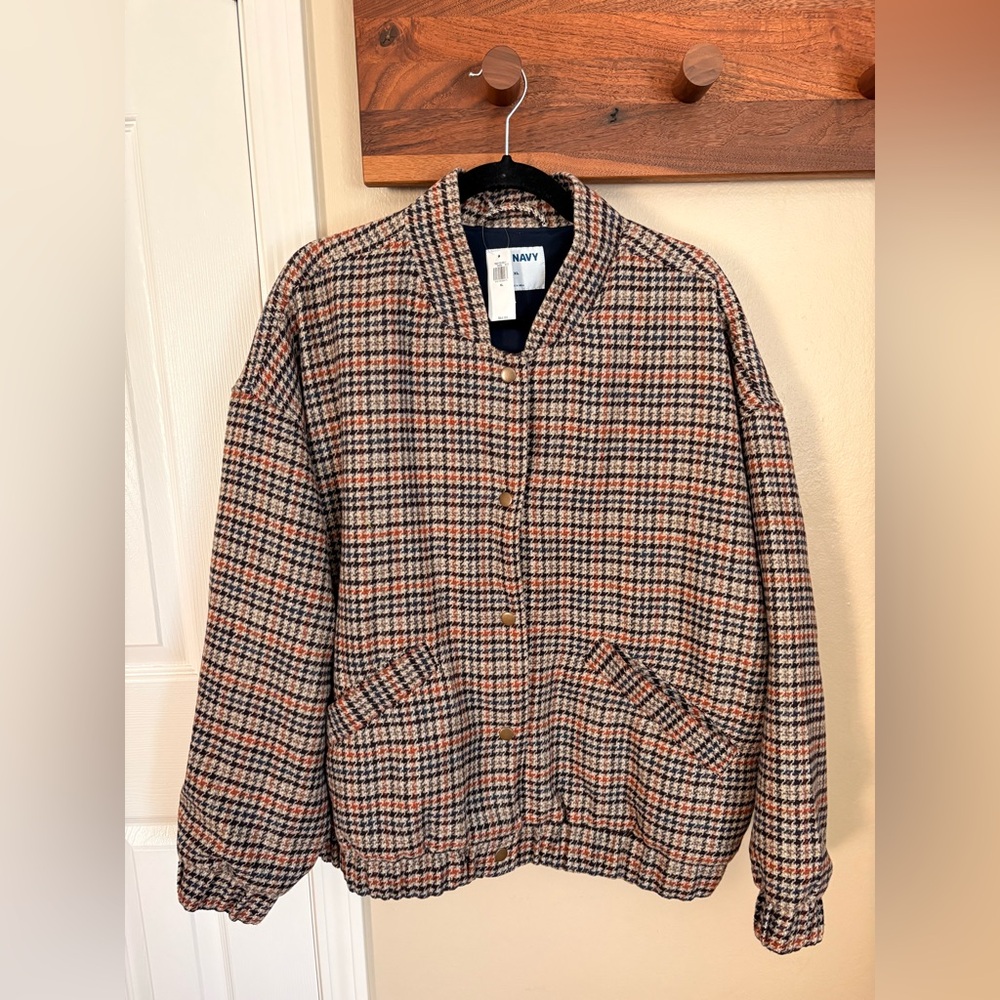 Old Navy Multicolor Houndstooth Jacket